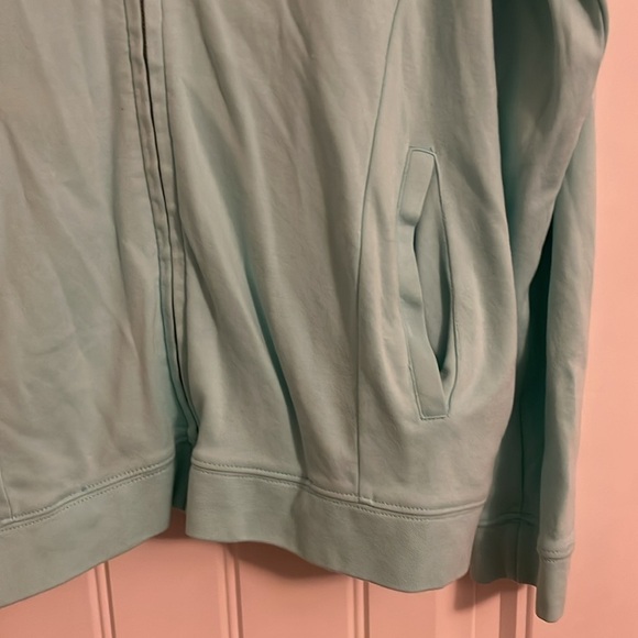 PETER MILLAR women’s size large light blue long sleeve 100% cotton fulll zip up - Picture 4 of 10